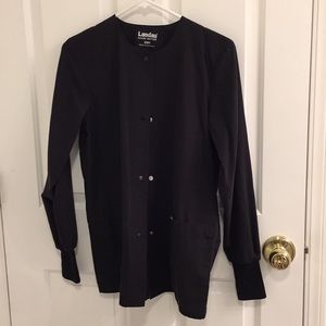 Landau warm up scrubs jacket 7525 black XS